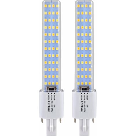 G23 LED Ampoule Plusieurs lumières blanches réglables 6,5 pouces CRI 90 6W 600 Lumens Lampe G23 LED 840 Tube Lumière 2 pcs (1/5)