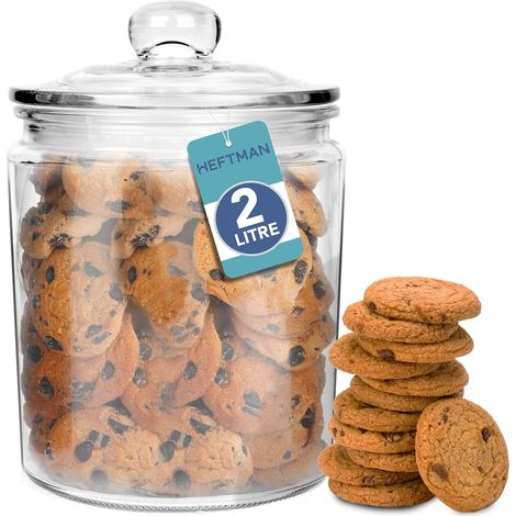 Bocal en verre avec couvercle, 2 litres (transparent) (1/5)