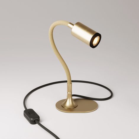 Lampada da scrivania MAG-Y con Flex, base metallica ovale e luce spot (1/4)