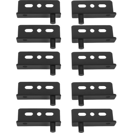 Juego de 10 bisagras pivotantes ocultas de alta resistencia para puertas, cajones, muebles y armarios de madera, 4 x 1,8 x 1,4 cm, color negro. (1/5)
