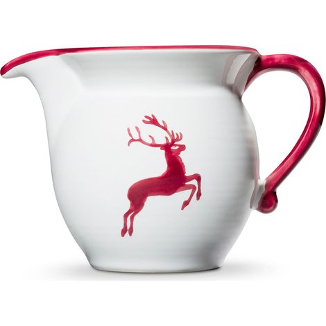Gmundner Keramik Bordeauxr. Hirsch, Milchgießer Cup 0,5 Liter (1/4)