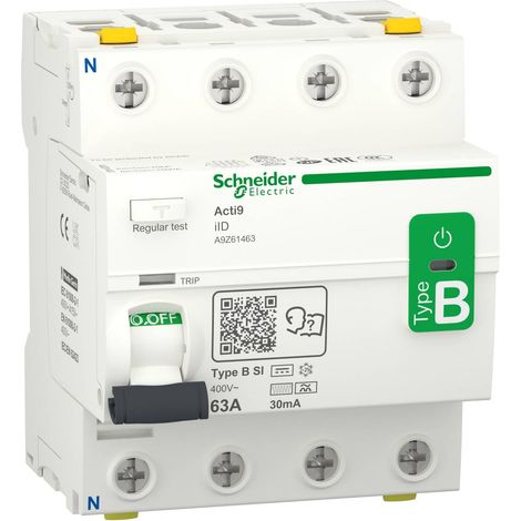 Schneider Electric A9Z61463 Interrupteur différentiel blanc (1/4)