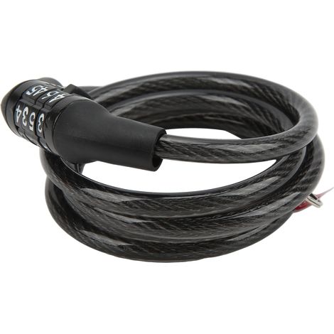 4-stelliges Zahlenschloss mit Kabel für Mountainbikes (1/5)