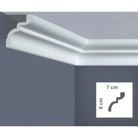 CORNICE SOFFITTO POLISTIRENE MM 70X80 2MT "B 886 BOVELACCI"