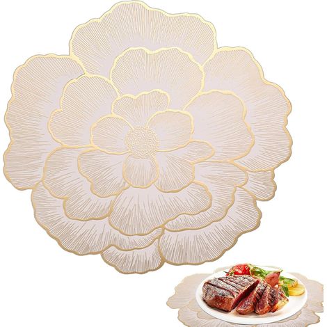 Sets de table à motifs floraux, sets de table isolants thermiques - Sets de table floraux imperméables et antidérapants pour la (1/5)