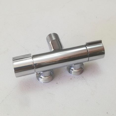 Rubinetto lavatrice lavastoviglie doppio da 1/2 x 3/4 maniglia in ottone finitura cromata (1/4)