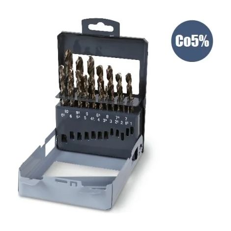 Beta 415CO/SP Jeu de forets courts HSS-CO à 5% 19 Pcs.