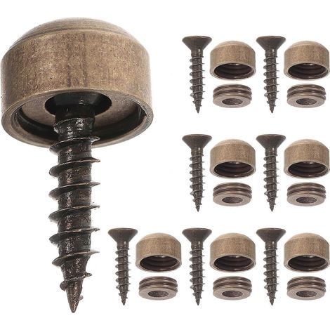Set selbstschneidender dekorativer Spiegelschrauben mit Kappe – 0,90 x 0,90 x 0,50 cm (1/4)