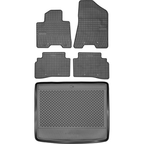 Ensemble de tapis de sol en caoutchouc pour Kia Sportage IV SUV (à partir de 2018) + tapis de coffre (1/5)