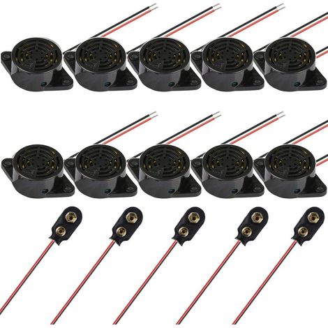 10 Buzzer, 95DB, Son Continu, ABS, 3-24V, Pour Circuits Physiques