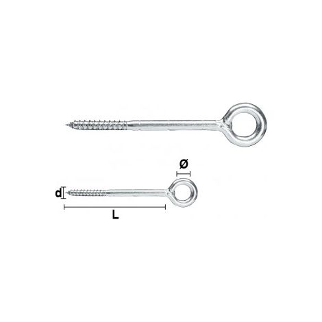 OCCHIOLI PER PONTEGGI A VITE Ø23 12x300 MM ZINCATI MAURER PLUS """TOC1230"""