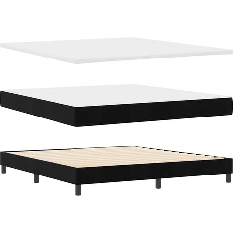 Cama con Somier y Colchón Gris Oscuro 80x200 cm Terciopelo vidaXL