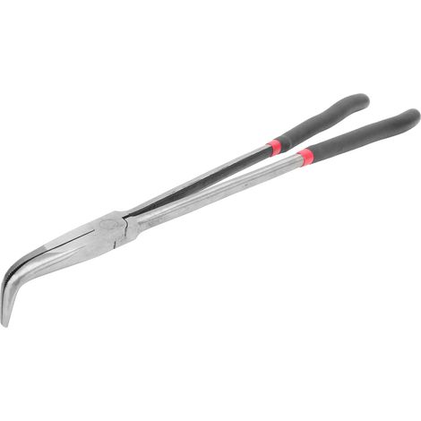 Pince à bec extra long de 400 mm (16 po) avec mâchoires coudées à 90° et outils de réparation (1/5)