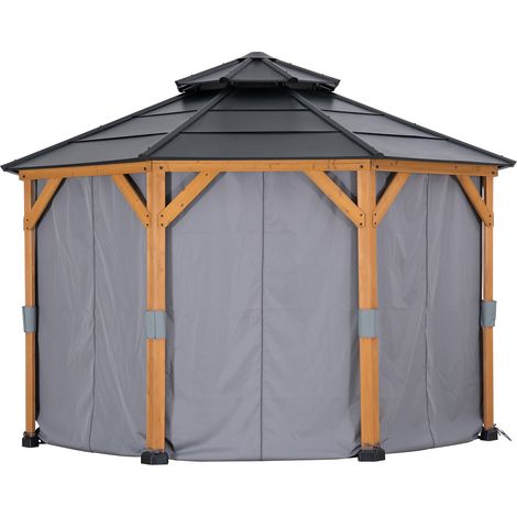 Tenda per gazebo in legno cedro 395cm x 395cm