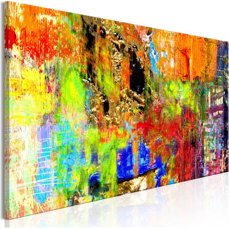 Tableau Imprimé "Colourful Abstraction Narrow" 50 x 150 cm (1/2)