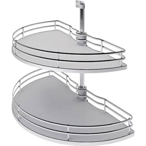 Tourniquet 1/2 lune - Décor : Gris - Diamètre : 660 mm - Largeur de passage mini : 400 mm - Pour caisson de largeur : 800 mm - INOXA INDUSTRIE