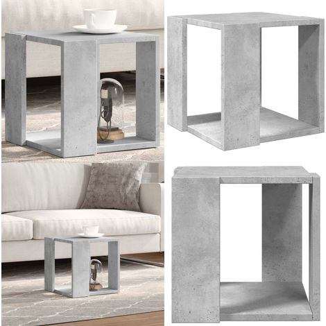 Table basse gris béton 32x32x30 cm bois d'ingénierie - Table Basse - Meuble Salon - Table D'appoint - Bout De Canapé - Table Ronde - Home & Living (1/5)