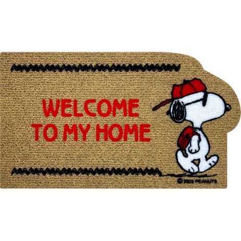 Peanuts Zerbino In Cocco Ingresso Snoopy Originale Rettangolare 70 x 40 Cm Tappeto Ingresso Asciugapassi Tappetino Antiscivolo Interno Esterno Originale Idea Regalo Welcome To My Home (1/5)