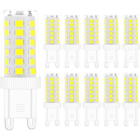 G9 LED Bulbs, 5W Equivalent to 40W 220V Halogen Lamp, White 6000K, Flicker-Free, Energy Saving, Non-Dimmable (Pack of 5) (1/4)