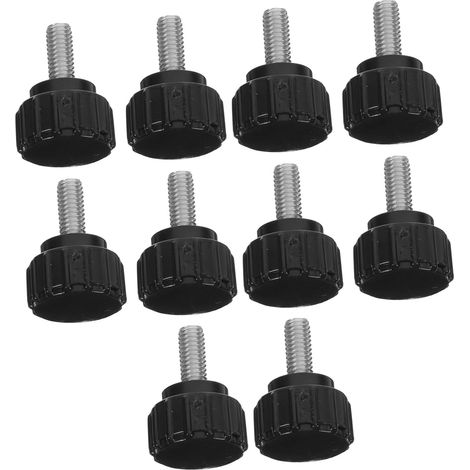 CCYKXA M4x10 mm Rändelschrauben aus schwarzem Edelstahl, ABS, 10 Stück, manuelles Anziehen, Rändelkopf, Maschinenmontage, Computermonitorhalterung (1/5)