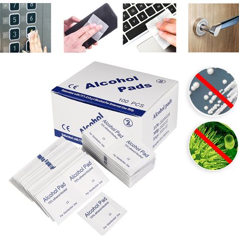 100 lingettes nettoyantes jetables 6x6 cm en non-tissé, idéales pour l'hygiène et les soins à domicile (1/5)