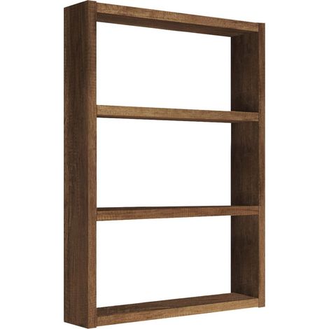 Mensola da parete in legno "PR1" - 43 x 9 x 60 cm - Noce