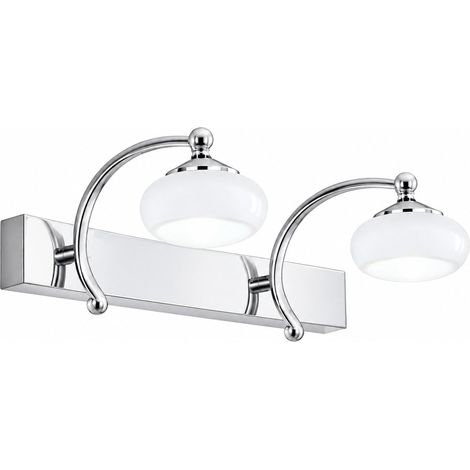 Lampe de miroir scandinave blanc pur Lumière réglable, élégance et praticité pour votre salle de bain (1/4)
