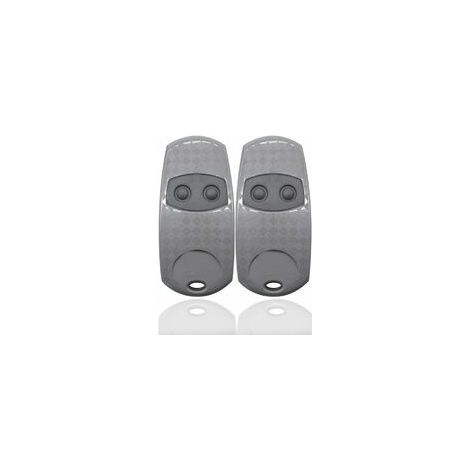 LAN Télécommande Universelle Portail, Came Top 432EE Lot de 2 Telecommandes Portatives 433, Compatibles avec télécommande de Porte et de Garage Top432NA/432/432EV/432A /432M/432S T432/433.92MHz (Siber (1/5)