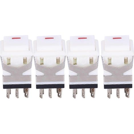 Interrupteur à bouton-poussoir tactile de réinitialisation à 8 broches avec témoin lumineux, bonne stabilité (1/5)