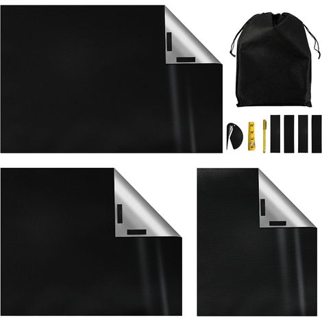 Wolketon Tenda oscurante 145x200 cm – Oscuramento totale per finestre – Senza fori – Pellicola oscurante da tagliare – Camera da letto e cameretta