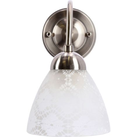 Applique Cavallo nickel mat verre blanc 1xE27 60W Candellux (1/2)