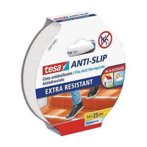 NASTRO ANTISDRUCCIOLO ADESIVO 55587 TESA - TRASPARENTE H.MM 25 MT 5- 2 pezzi