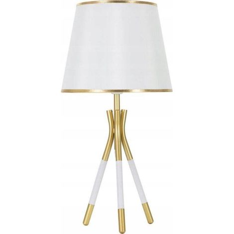 Ferretti TRIPLY lámpara de mesa blanco y dorado 57 cm