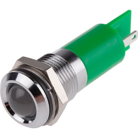 Voyant LED lumineux  Vert RS PRO, dia. 14mm, IP67 ( Prix pour 1 )