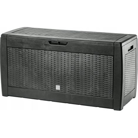 KADAX Gartenkiste, 310L, Anthrazit, 119 x 48 x 60 cm