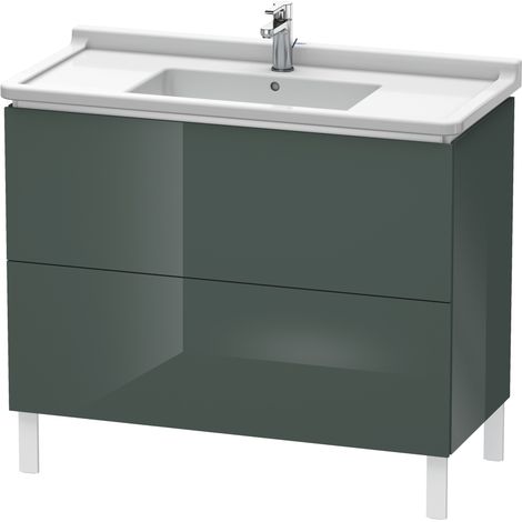 Meuble sous-vasque L-CUBE 469x1020x712mm Gris Doloaveci brillant (1/4)