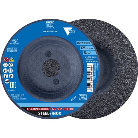 Schleifscheibe CC-GRIND-ROBUST SG STEELOX D125xSmm Stahl / Edelstahl PFERD (1/9)