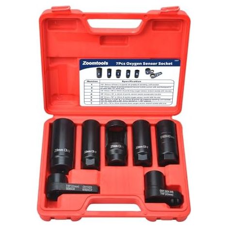 Lambdasonden-Steckschlüsselsatz, 22 mm, 27 mm, 29 mm, 1/2'', 3/8'' Antrieb, 7-teilig (1/5)