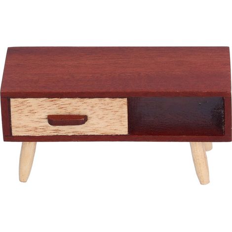 Meuble TV miniature en bois à l'échelle 1:12 pour maison de poupée - Jouet pour enfants (1/5)