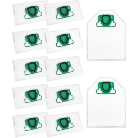 Kit de 12 sacs pour aspirateur compatible avec Vorwerk Kobold VK200 FP200, accessoires : sacs à poussière de rechange pour VK 200 FP 200 (1/3)