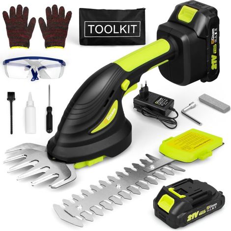 – Taille-haie électrique 21V sans fil – 2 en 1 avec 2 batteries 2.0Ah – Moteur Brushless pour coupe précise – Chargeur inclus - FIL 2 EN (1/5)