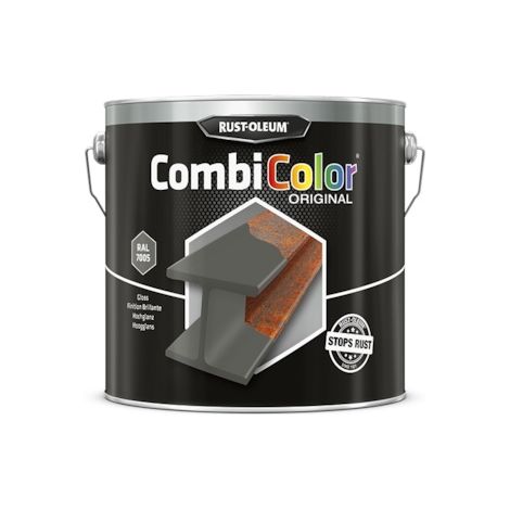 Peinture antirouille COMBICOLOR - gris ardoise RAL 7005 - 2,5 L - RUST-OLEUM