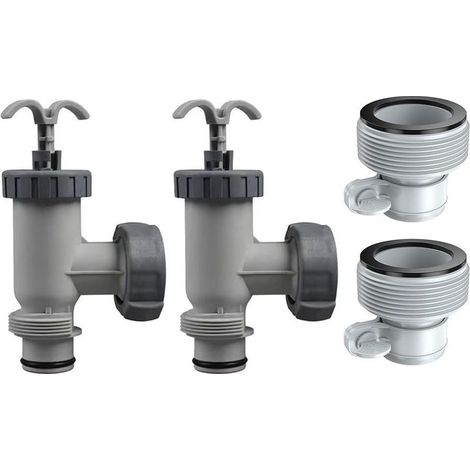 Vanne piscine pour pompes Intex 1500, 2500 et 4000 gallons – Kit de remplacement en plastique – Adaptateur tuyau type B 25009 (1/4)