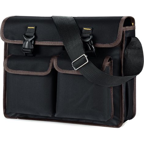 Große Elektrikertasche aus dickem, schwarzem Oxford-Gewebe für Reparatur- und Installationswerkzeuge. (1/5)