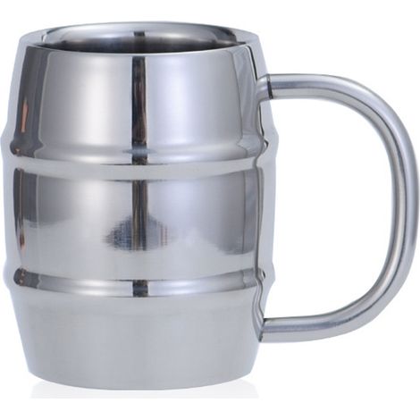 1 Chope à bière, Acier inoxydable 304, Grande capacité, Bord arrondi, Maison, Bar, Fêtes (1/5)