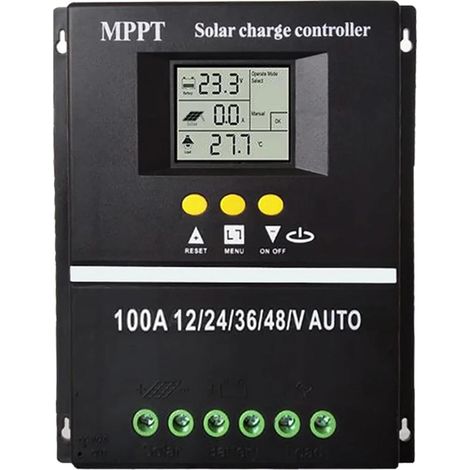 Photovoltaik-Laderegler – Solarladeregler Solarenergie-Managementgerät mit LCD-Anzeige (100 A) (1/5)