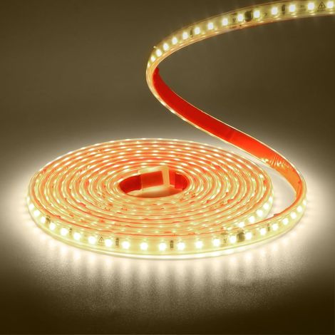1 Bande lumineuse LED 220V, SMD 2835, 120 LED/m, étanche IP65, flexible, pour salon, cuisine, décoration