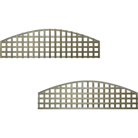 Premier 6ft x 1ft Arch Top Privacy Square Garden Trellis Panels