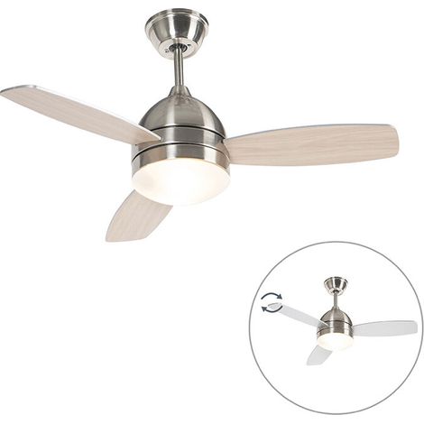 Ventilatore da soffitto moderno - 2 luci - Ø 960 mm - Acciaio - Moderno - Illuminazione per interni - Soggiorno  Camera da letto  Cucina  Sala da pranzo (1/4)