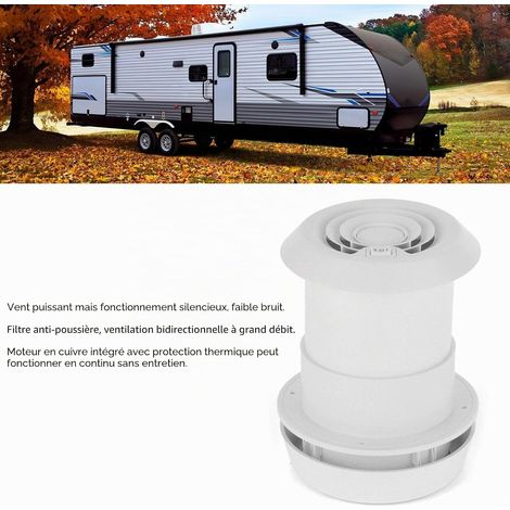 Kindfiber OÜ-Ventilateur RV, 12V ABS Ventilateur de Toit Plafond Silencieux Ventilation D'air Grille de Refroidissement pour Campeurs Camping-car Remorque (1/5)